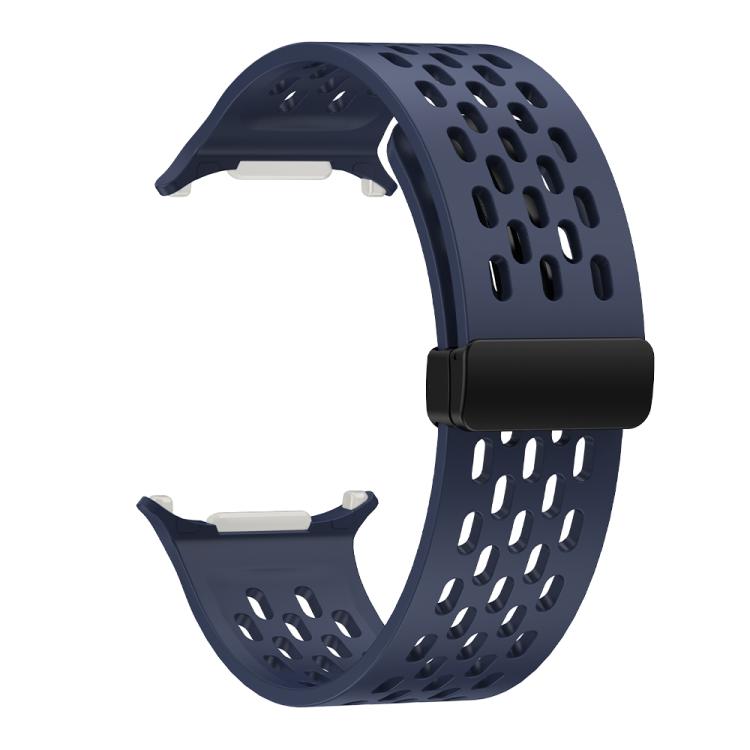 For Samsung Galaxy Watch Ultra 47mm Kalebol Porous Silicone Magnetic Watch Band(Blue) - Watch Bands by Kalebol | Online Shopping South Africa | PMc TechLife | Buy Now Pay Later Mobicred