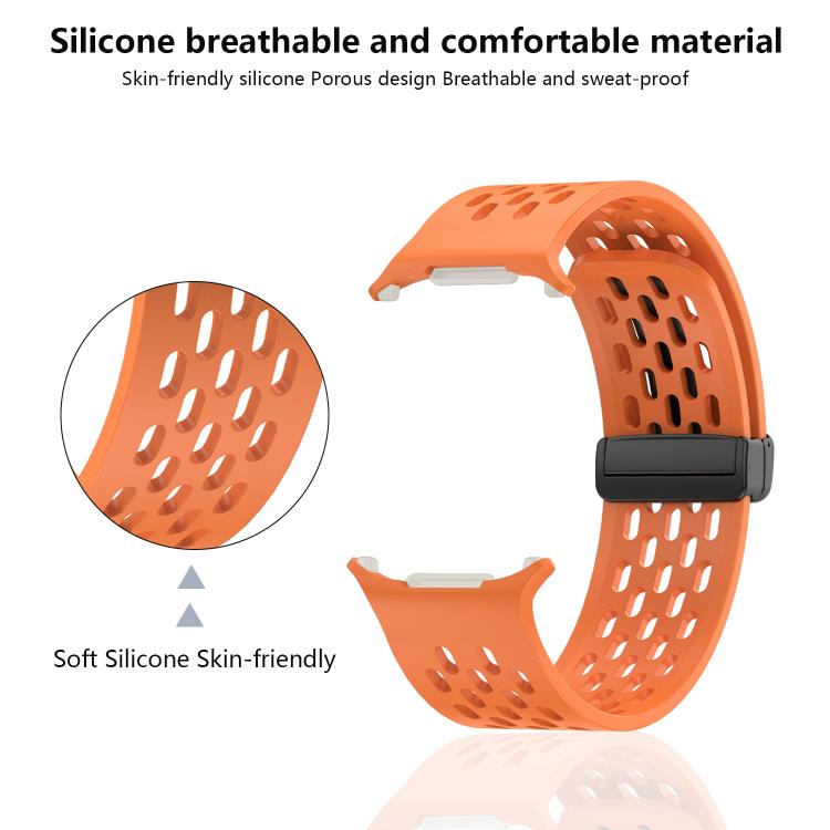 For Samsung Galaxy Watch Ultra 47mm Kalebol Porous Silicone Magnetic Watch Band(Grey Green) - free shipping - PMc TechLife - Order now!