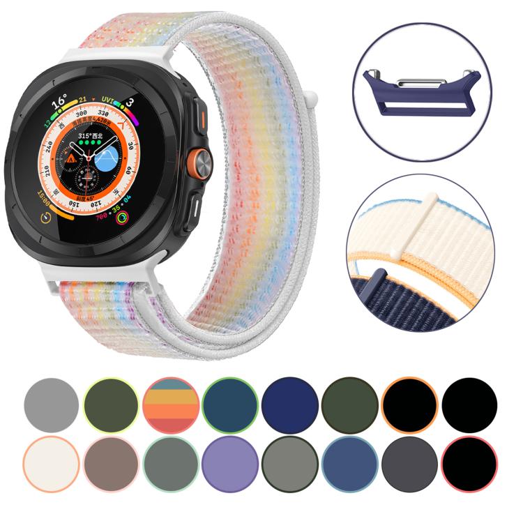 For Samsung Galaxy Watch Ultra 47mm Kalebol Quick Release Nylon Braided Watch Band(Fluorescent Green Blue) - free shipping - PMc TechLife - Order now!