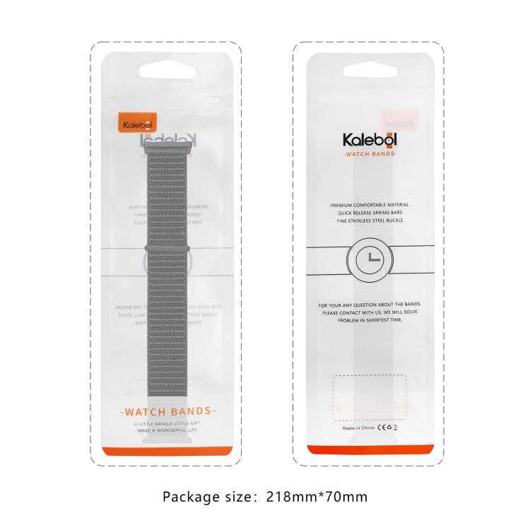 For Samsung Galaxy Watch Ultra 47mm Kalebol Quick Release Nylon Braided Watch Band(Grey White) - free shipping - PMc TechLife - Order now!