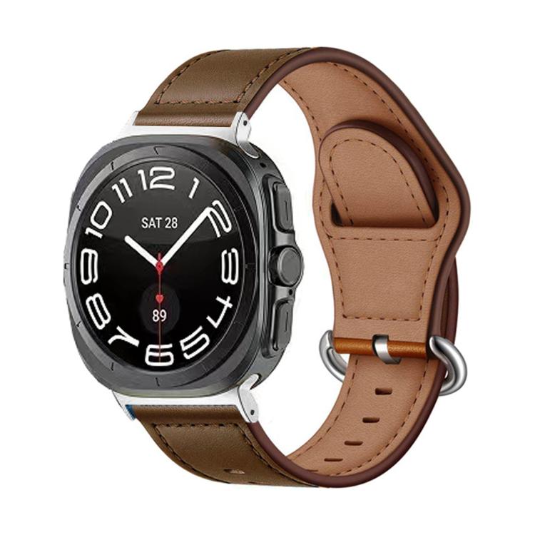 For Samsung Galaxy Watch Ultra 47mm / Ultra 2025 Kalebol Genuine Leather Watch Band(Cocoa) - free shipping - PMc TechLife - Order now!