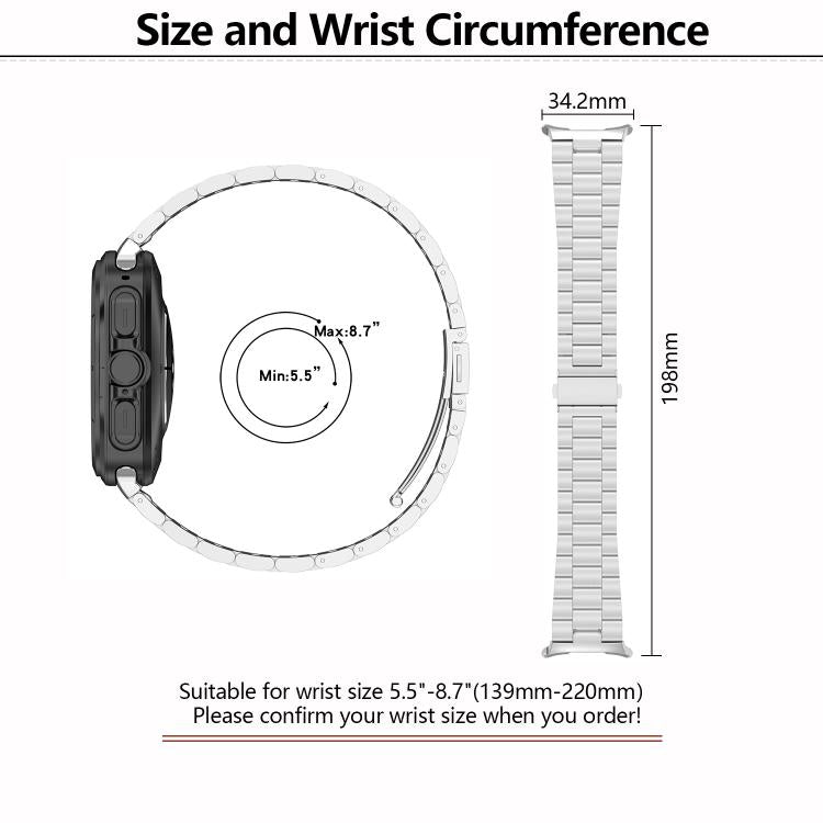 For Samsung Galaxy Watch Ultra 47mm / Ultra 2025 Kalebol Three-bead Steel Watch Band(Rose Gold) - free shipping - PMc TechLife - Order now!