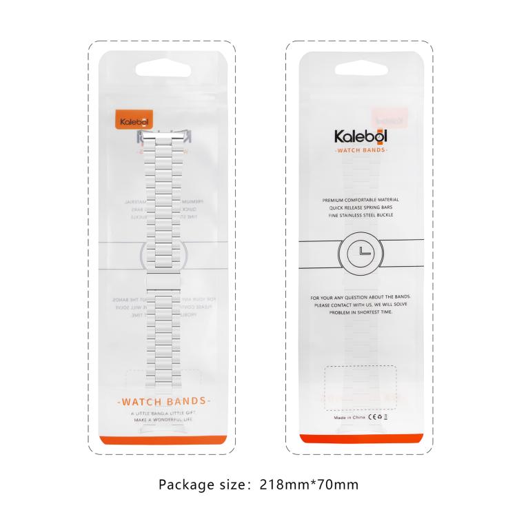 For Samsung Galaxy Watch Ultra 47mm Kalebol Three-bead Steel Watch Band(Silver) - Watch Bands by Kalebol | Online Shopping South Africa | PMc TechLife | Buy Now Pay Later Mobicred