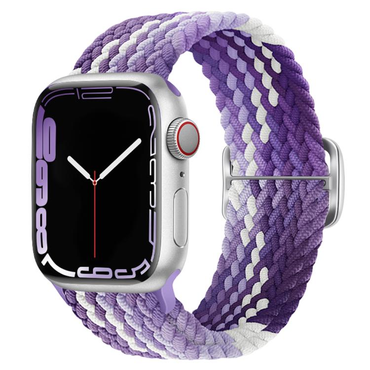 For Apple Watch 46mm / 49mm / 45mm / 44mm Kalebol Eight Buckle Nylon Braided Watch Band(Grape Purple) - Watch Bands by Kalebol | Online Shopping South Africa | PMC TechLife | Buy Now Pay Later Mobicred