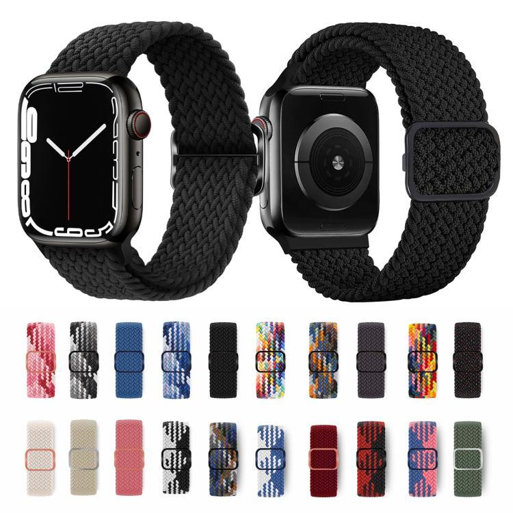 For Apple Watch 46mm / 49mm / 45mm / 44mm Kalebol Eight Buckle Nylon Braided Watch Band(Wine Red) - Watch Bands by Kalebol | Online Shopping South Africa | PMC TechLife | Buy Now Pay Later Mobicred