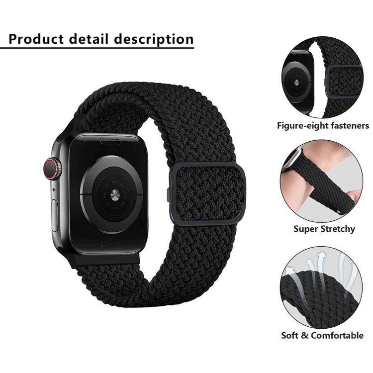 For Apple Watch 42mm / 41mm / 40mm / 38mm Kalebol Eight Buckle Nylon Braided Watch Band(Cold Blue) - Watch Bands by Kalebol | Online Shopping South Africa | PMC TechLife | Buy Now Pay Later Mobicred