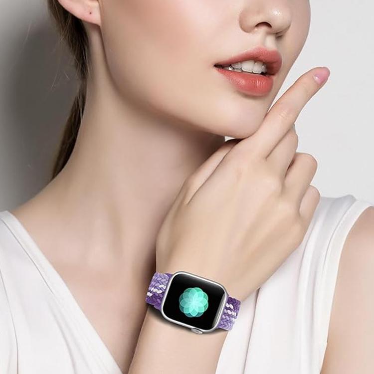For Apple Watch 46mm / 49mm / 45mm / 44mm Kalebol Eight Buckle Nylon Braided Watch Band(Starlight) - Watch Bands by Kalebol | Online Shopping South Africa | PMC TechLife | Buy Now Pay Later Mobicred