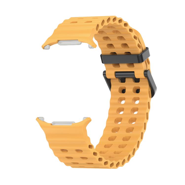 For Samsung Galaxy Watch Ultra 47mm / Ultra 2025 Kalebol Porous Breathable Silicone Watch Band(Yellow) - free shipping - PMc TechLife - Order now!