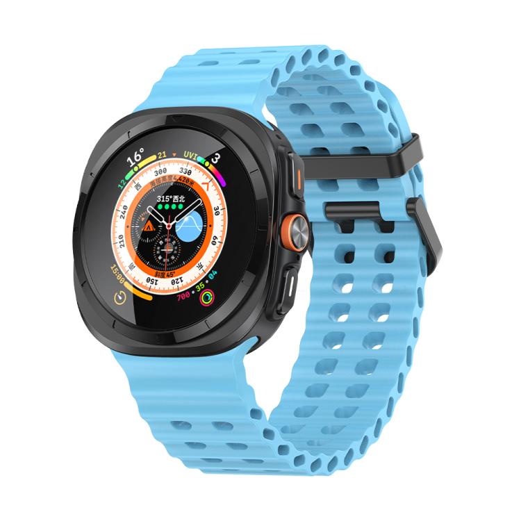 For Samsung Galaxy Watch Ultra 47mm Kalebol Porous Breathable Silicone Watch Band(Sky Blue) - Watch Bands by Kalebol | Online Shopping South Africa | PMc TechLife | Buy Now Pay Later Mobicred