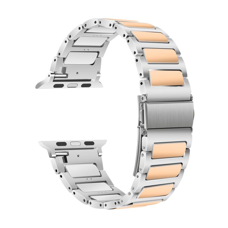 For Apple Watch 42mm / 41mm / 40mm / 38mm Kalebol Tooling Metal Zinc Alloy Watch Band(Silver Rose Gold) - free shipping - PMc TechLife - Order now!