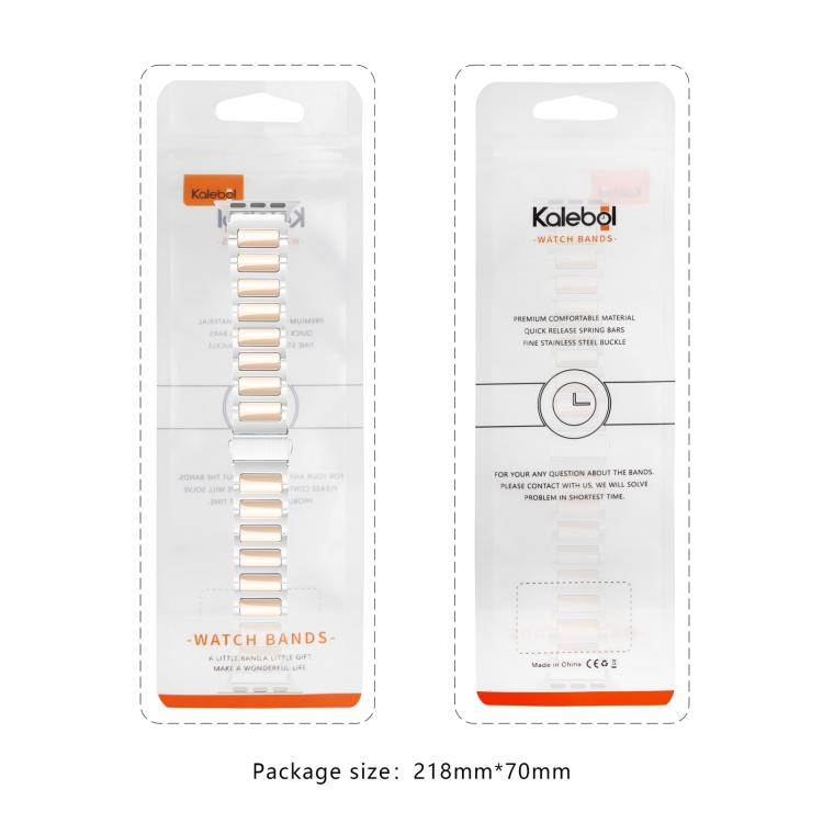 For Apple Watch 42mm / 41mm / 40mm / 38mm Kalebol Tooling Metal Zinc Alloy Watch Band(Silver Black) - free shipping - PMc TechLife - Order now!