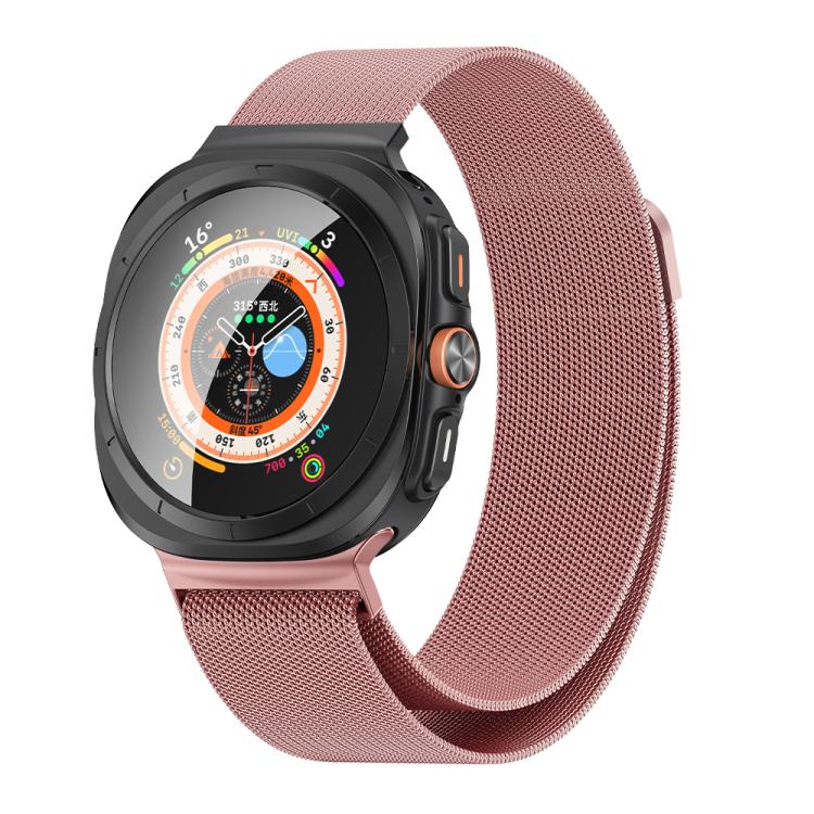 For Samsung Galaxy Watch Ultra 47mm Kalebol Milanese Stainless Steel Watch Band(Rose Pink) - free shipping - PMc TechLife - Order now!
