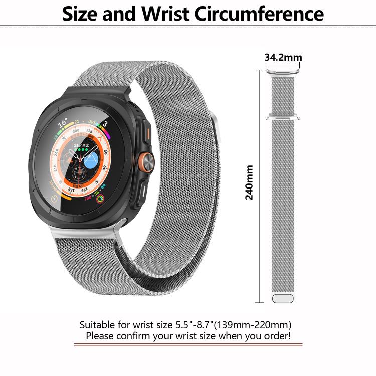 For Samsung Galaxy Watch Ultra 47mm Kalebol Milanese Stainless Steel Watch Band(Space Grey) - free shipping - PMc TechLife - Order now!