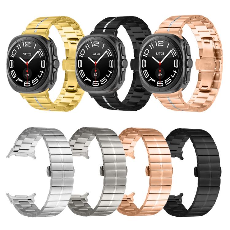 For Samsung Galaxy Watch Ultra 47mm / Ultra 2025 Kalebol One-bead Stainless Steel Watch Band(Black) - free shipping - PMc TechLife - Order now!