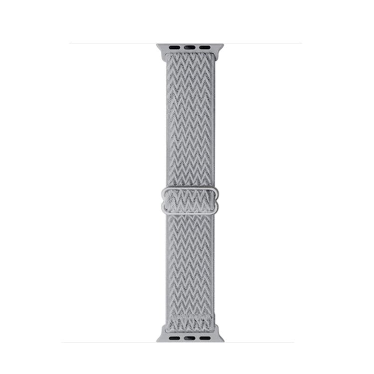 For Apple Watch 46mm / 49mm / 45mm / 44mm Kalebol Eight Buckle Wavy Braided Nylon Watch Band(Light Grey) - Watch Bands by Kalebol | Online Shopping South Africa | PMC TechLife | Buy Now Pay Later Mobicred