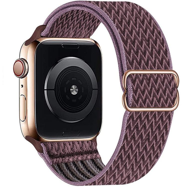 For Apple Watch 46mm / 49mm / 45mm / 44mm Kalebol Eight Buckle Wavy Braided Nylon Watch Band(Grey Purple) - Watch Bands by Kalebol | Online Shopping South Africa | PMC TechLife | Buy Now Pay Later Mobicred