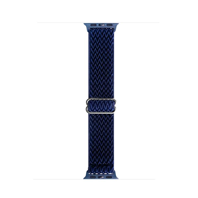 For Apple Watch 42mm / 41mm / 40mm / 38mm Kalebol Eight Buckle Wavy Braided Nylon Watch Band(Dark Blue) - Watch Bands by Kalebol | Online Shopping South Africa | PMC TechLife | Buy Now Pay Later Mobicred