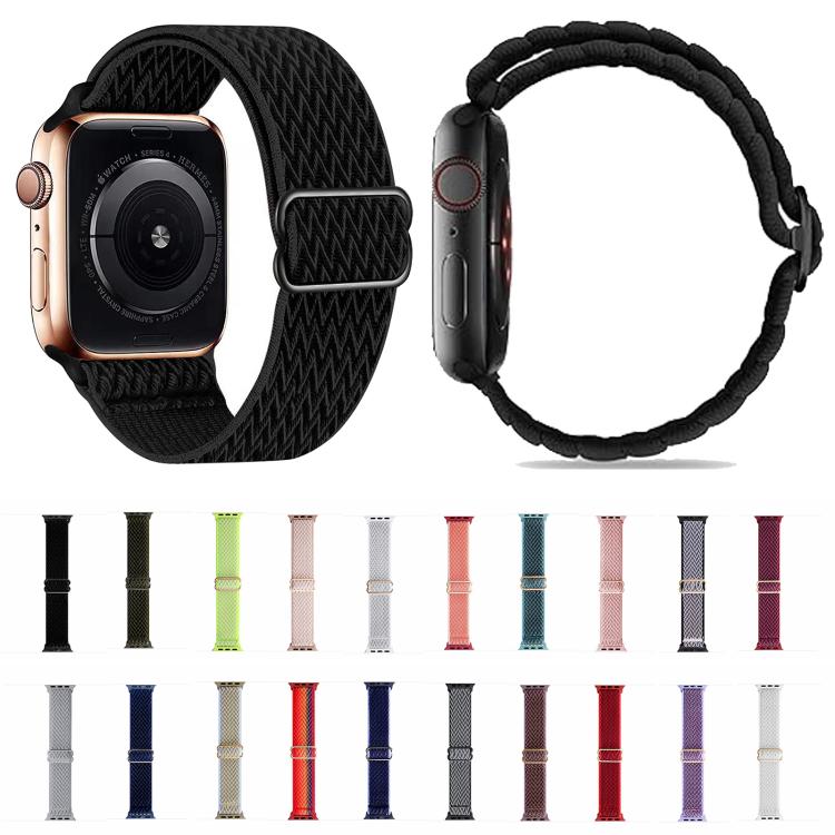For Apple Watch 46mm / 49mm / 45mm / 44mm Kalebol Eight Buckle Wavy Braided Nylon Watch Band(Bright White) - Watch Bands by Kalebol | Online Shopping South Africa | PMC TechLife | Buy Now Pay Later Mobicred