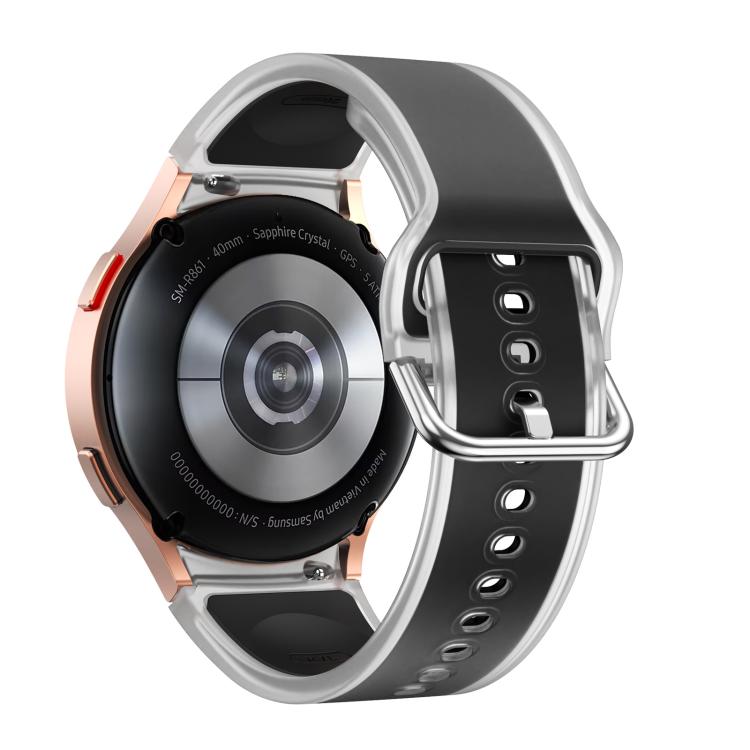 For Samsung Galaxy Watch 7  / 6 / 5 / 4 Kalebol Glacier Transparent Silicone Watch Band(Black) - free shipping - PMc TechLife - Order now!
