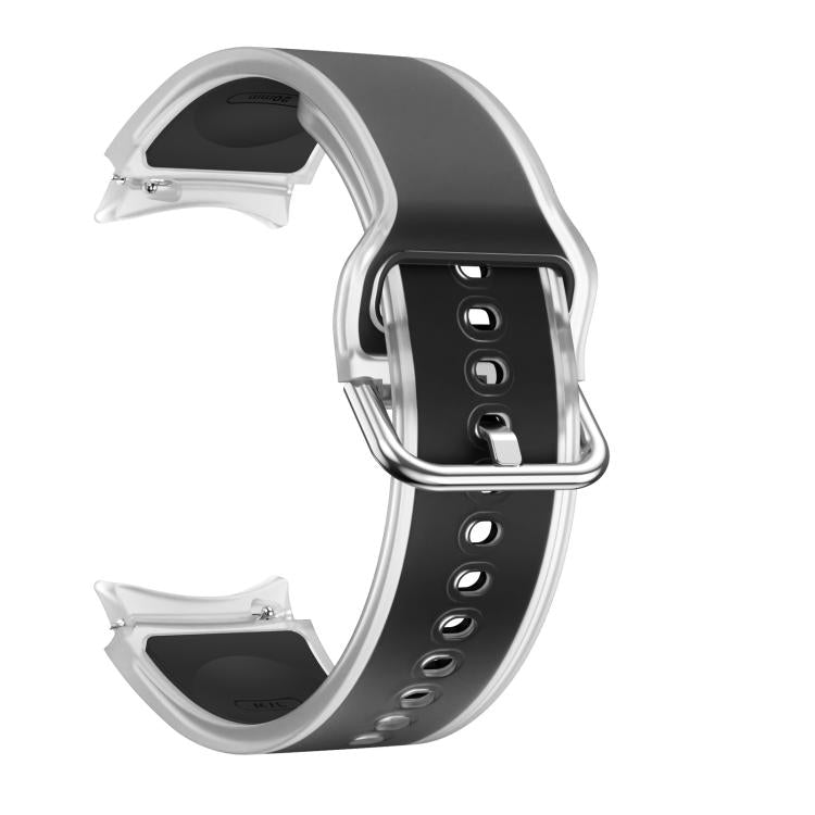 For Samsung Galaxy Watch 7  / 6 / 5 / 4 Kalebol Glacier Transparent Silicone Watch Band(Black) - free shipping - PMc TechLife - Order now!