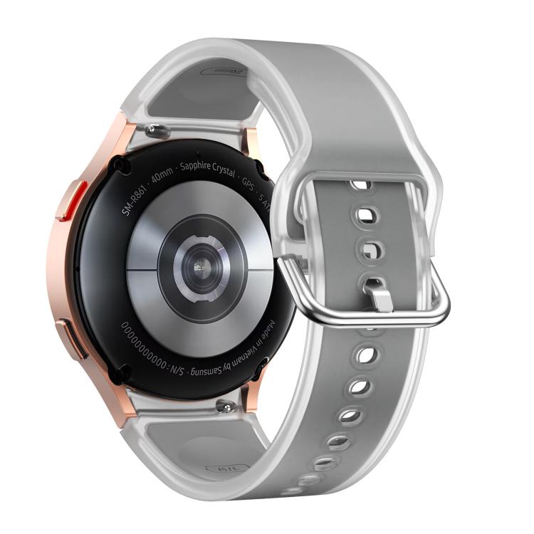 For Samsung Galaxy Watch 7  / 6 / 5 / 4 Kalebol Glacier Transparent Silicone Watch Band(Light Grey) - free shipping - PMc TechLife - Order now!