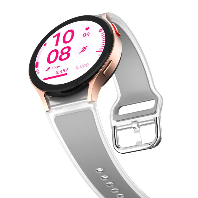 For Samsung Galaxy Watch 7  / 6 / 5 / 4 Kalebol Glacier Transparent Silicone Watch Band(Light Grey) - free shipping - PMc TechLife - Order now!