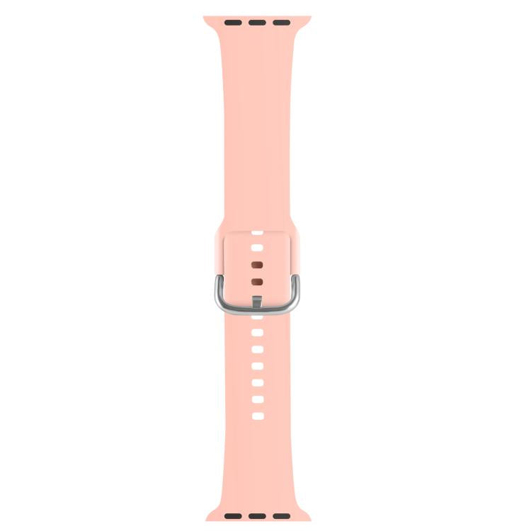 For Apple Watch 46mm / 49mm / 45mm / 44mm Kalebol Metal Pin Buckle Silicone Watch Band(Pink) - Watch Bands by Kalebol | Online Shopping South Africa | PMC TechLife | Buy Now Pay Later Mobicred