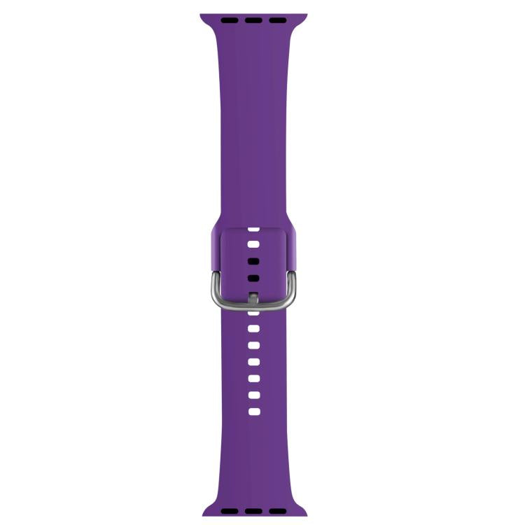 For Apple Watch 46mm / 49mm / 45mm / 44mm Kalebol Metal Pin Buckle Silicone Watch Band(Dark Purple) - Watch Bands by Kalebol | Online Shopping South Africa | PMC TechLife | Buy Now Pay Later Mobicred
