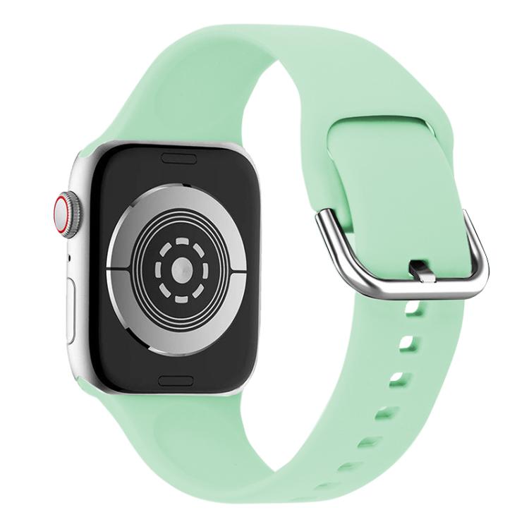 For Apple Watch 42mm / 41mm / 40mm / 38mm Kalebol Metal Pin Buckle Silicone Watch Band(Cyan) - Watch Bands by Kalebol | Online Shopping South Africa | PMC TechLife | Buy Now Pay Later Mobicred
