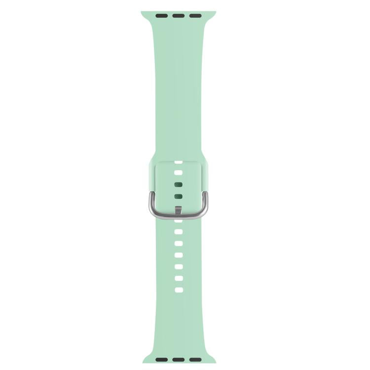 For Apple Watch 42mm / 41mm / 40mm / 38mm Kalebol Metal Pin Buckle Silicone Watch Band(Cyan) - Watch Bands by Kalebol | Online Shopping South Africa | PMC TechLife | Buy Now Pay Later Mobicred