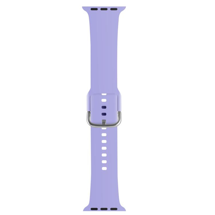 For Apple Watch 42mm / 41mm / 40mm / 38mm Kalebol Metal Pin Buckle Silicone Watch Band(Light Purple) - Watch Bands by Kalebol | Online Shopping South Africa | PMC TechLife | Buy Now Pay Later Mobicred