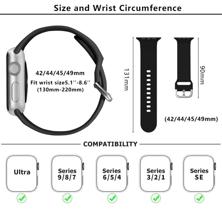 For Apple Watch 42mm / 41mm / 40mm / 38mm Kalebol Metal Pin Buckle Silicone Watch Band(Orange) - Watch Bands by Kalebol | Online Shopping South Africa | PMC TechLife | Buy Now Pay Later Mobicred