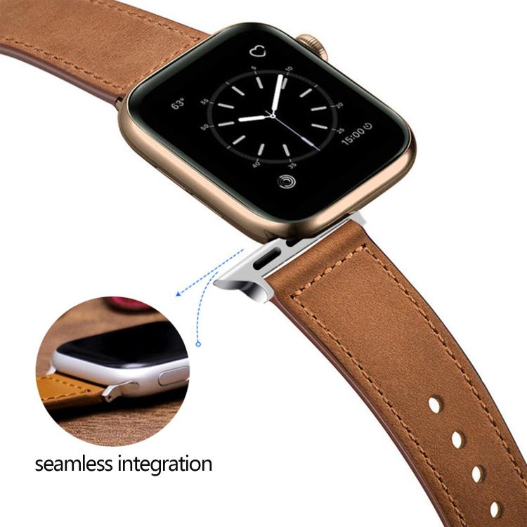 For Apple Watch 46mm / 49mm / 45mm / 44mm Kalebol Large Stud Buckle Leather Watch Band(Pink) - free shipping - PMc TechLife - Order now!