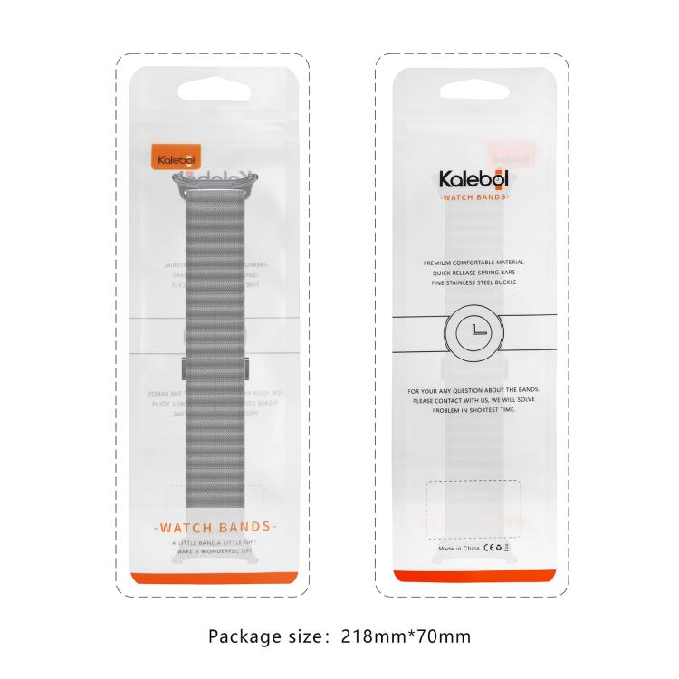 For Samsung Galaxy Watch Ultra 47mm Kalebol Ocean Loop Nylon Braided Watch Band(Orange) - free shipping - PMc TechLife - Order now!