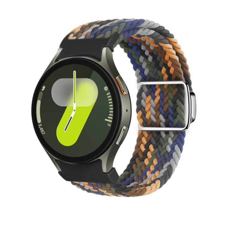 For Samsung Galaxy Watch 5 Pro / 6 / 7 Kalebol Button Braided Loop Magnetic Buckle Watch Band(Camouflage) - free shipping - PMc TechLife - Order now!
