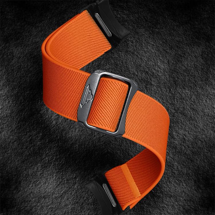 For Samsung Galaxy Watch 5 Pro / 6 / 7 Kalebol Button Elastic Nylon Watch Band(Orange) - Watch Bands by Kalebol | Online Shopping South Africa | PMc TechLife | Buy Now Pay Later Mobicred