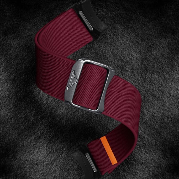 For Samsung Galaxy Watch 5 Pro / 6 / 7 Kalebol Button Elastic Nylon Watch Band(Wine Red) - free shipping - PMc TechLife - Order now!