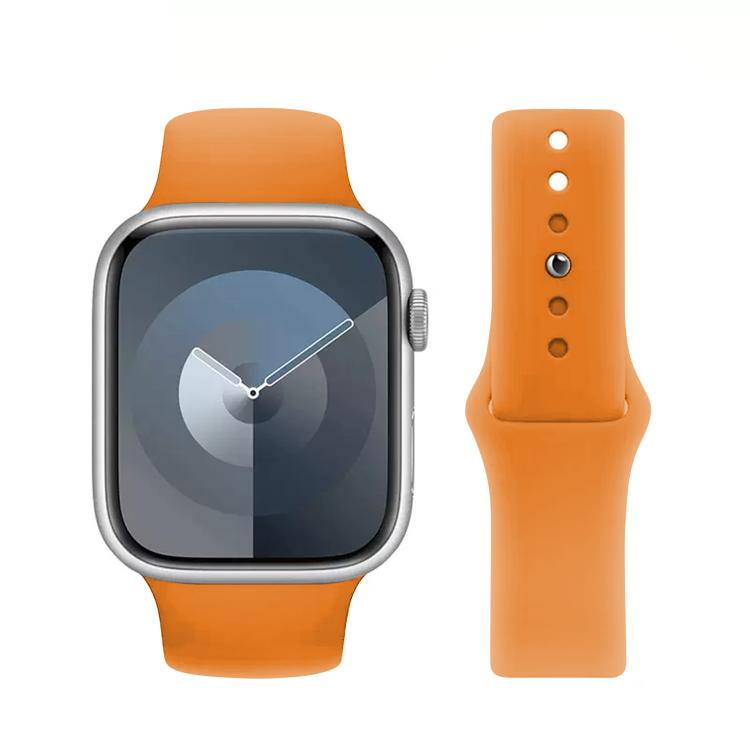 For Apple Watch 46mm / 49mm / 45mm / 44mm Kalebol Reverse Buckle Silicone Watch Band(Orange) - Watch Bands by Kalebol | Online Shopping South Africa | PMC TechLife | Buy Now Pay Later Mobicred