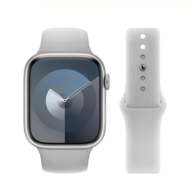 For Apple Watch 46mm / 49mm / 45mm / 44mm Kalebol Reverse Buckle Silicone Watch Band(Light Grey) - Watch Bands by Kalebol | Online Shopping South Africa | PMC TechLife | Buy Now Pay Later Mobicred