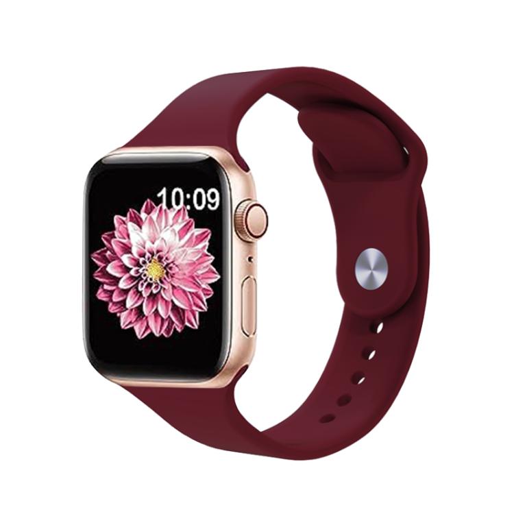 For Apple Watch 46mm / 49mm / 45mm / 44mm Kalebol Reverse Buckle Silicone Watch Band(Wine Red) - Watch Bands by Kalebol | Online Shopping South Africa | PMC TechLife | Buy Now Pay Later Mobicred