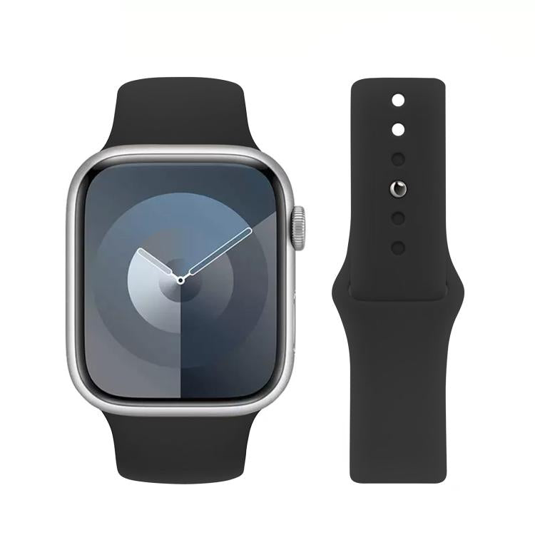 For Apple Watch 42mm / 41mm / 40mm / 38mm Kalebol Reverse Buckle Silicone Watch Band(Black) - Watch Bands by Kalebol | Online Shopping South Africa | PMC TechLife | Buy Now Pay Later Mobicred