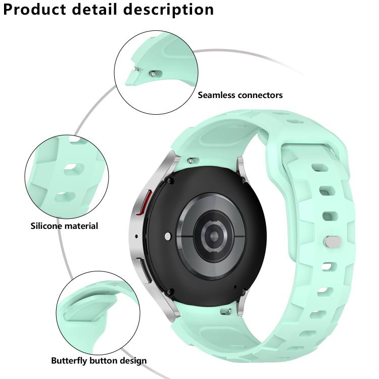 For Samsung Galaxy Watch 5 Pro / 6 / 7 Kalebol Armor Silicone Watch Band(Teal) - free shipping - PMc TechLife - Order now!