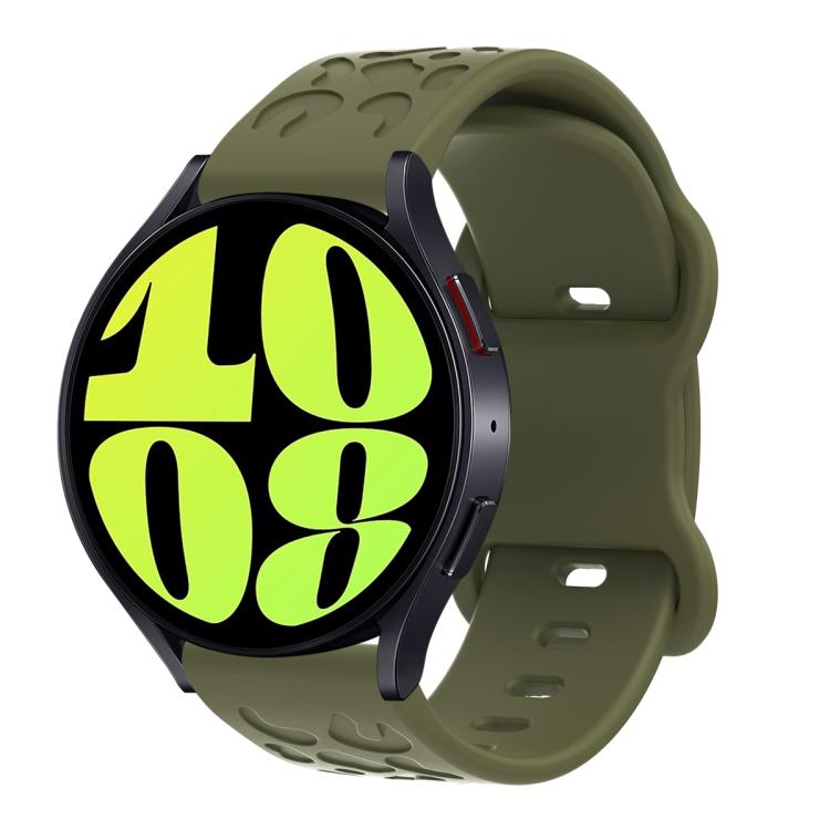 18mm Kalebol Leopard Print Butterfly Buckle Silicone Watch Band(Army Green) - free shipping - PMc TechLife - Order now!