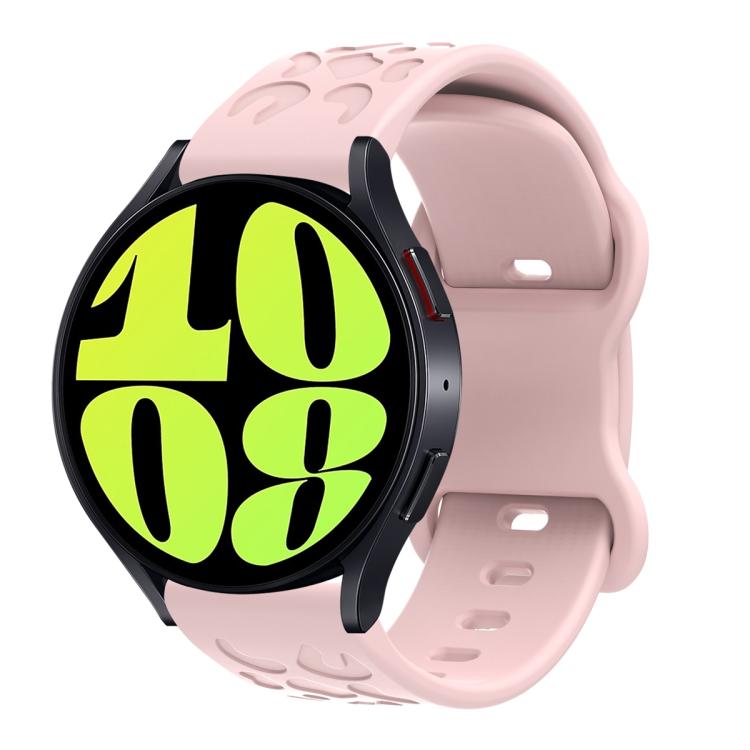 20mm Kalebol Leopard Print Butterfly Buckle Silicone Watch Band(Pink) - free shipping - PMc TechLife - Order now!