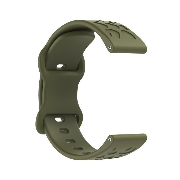 20mm Kalebol Leopard Print Butterfly Buckle Silicone Watch Band(Army Green) - free shipping - PMc TechLife - Order now!