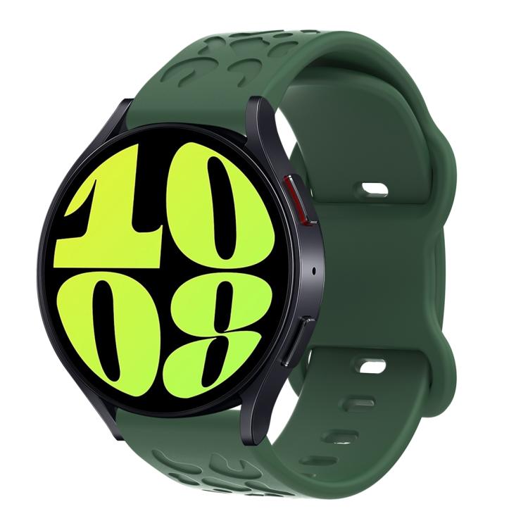 20mm Kalebol Leopard Print Butterfly Buckle Silicone Watch Band(Dark Green) - free shipping - PMc TechLife - Order now!