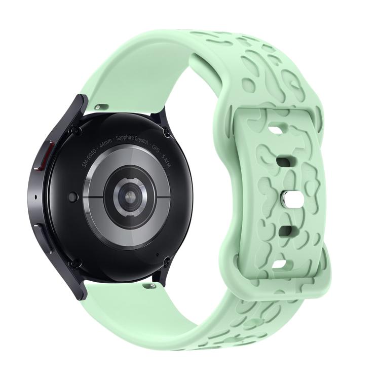 20mm Kalebol Leopard Print Butterfly Buckle Silicone Watch Band(Teal Blue) - free shipping - PMc TechLife - Order now!