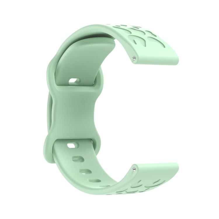 20mm Kalebol Leopard Print Butterfly Buckle Silicone Watch Band(Teal Blue) - free shipping - PMc TechLife - Order now!