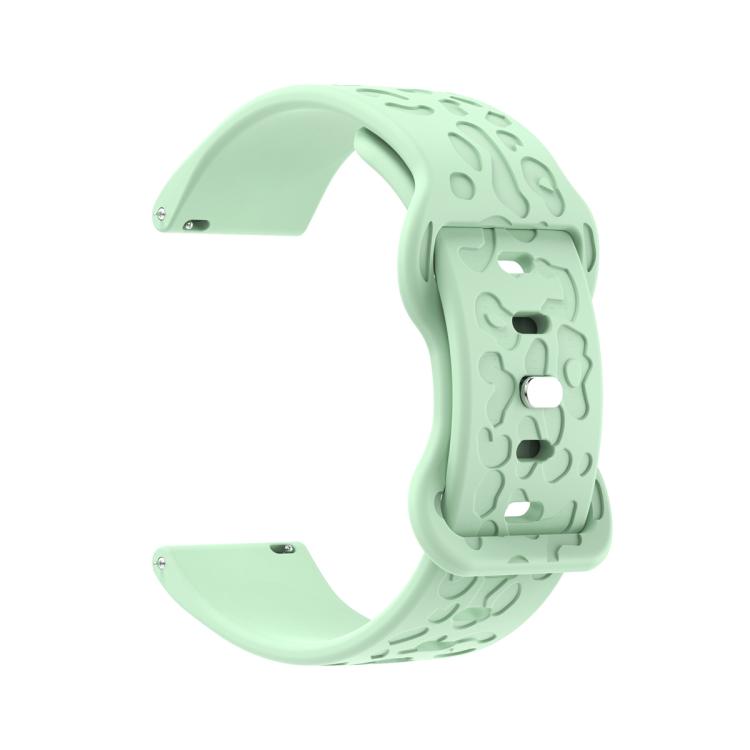 20mm Kalebol Leopard Print Butterfly Buckle Silicone Watch Band(Teal Blue) - free shipping - PMc TechLife - Order now!
