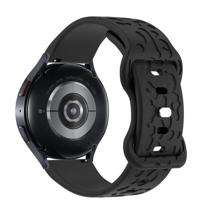 22mm Kalebol Leopard Print Butterfly Buckle Silicone Watch Band(Black) - free shipping - PMc TechLife - Order now!